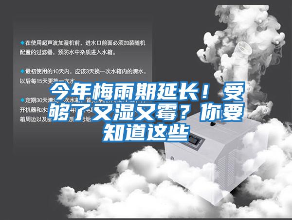 今年梅雨期延長(zhǎng)！受夠了又濕又霉？你要知道這些
