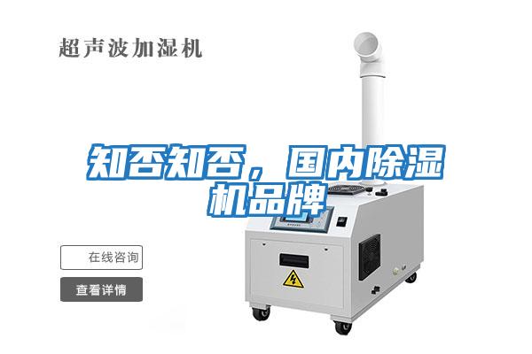知否知否，國內(nèi)除濕機(jī)品牌