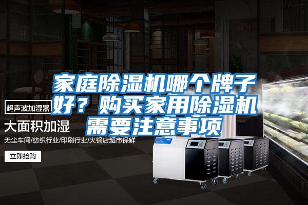家庭除濕機哪個牌子好？購買家用除濕機需要注意事項