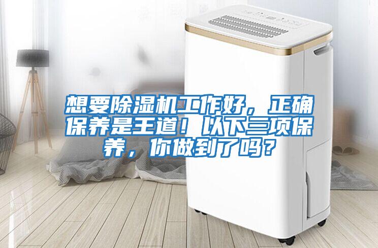 想要除濕機工作好，正確保養是王道！以下三項保養，你做到了嗎？