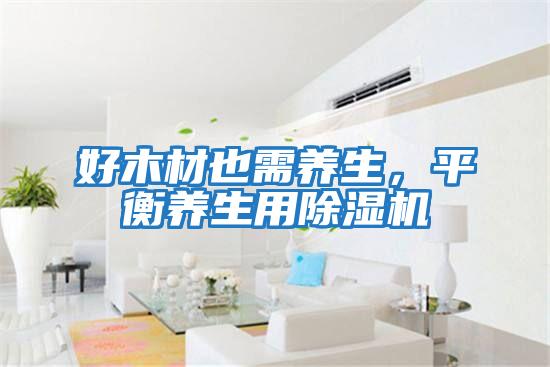 好木材也需養生，平衡養生用除濕機