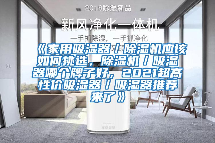 《家用吸濕器／除濕機應該如何挑選，除濕機／吸濕器哪個牌子好，2021超高性價吸濕器／吸濕器推薦來了》