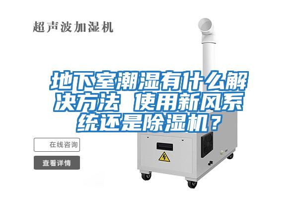 地下室潮濕有什么解決方法 使用新風系統還是除濕機？