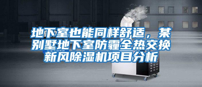 地下室也能同樣舒適，某別墅地下室防霾全熱交換新風除濕機項目分析