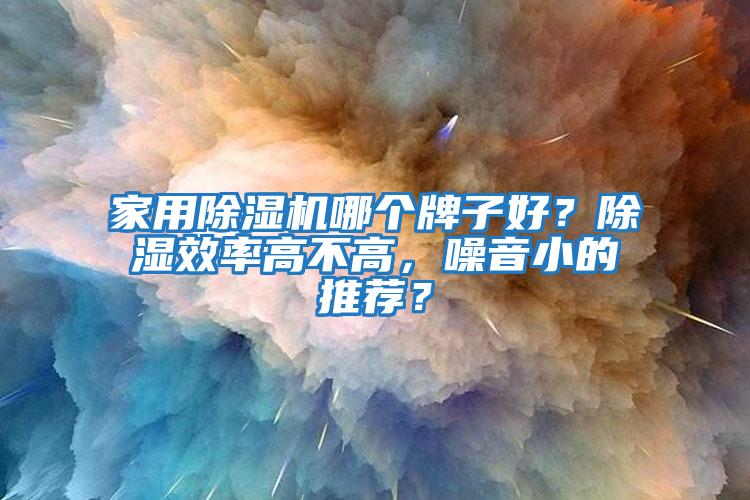 家用除濕機哪個牌子好？除濕效率高不高，噪音小的推薦？