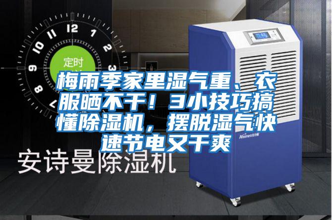梅雨季家里濕氣重、衣服曬不干！3小技巧搞懂除濕機，擺脫濕氣快速節(jié)電又干爽