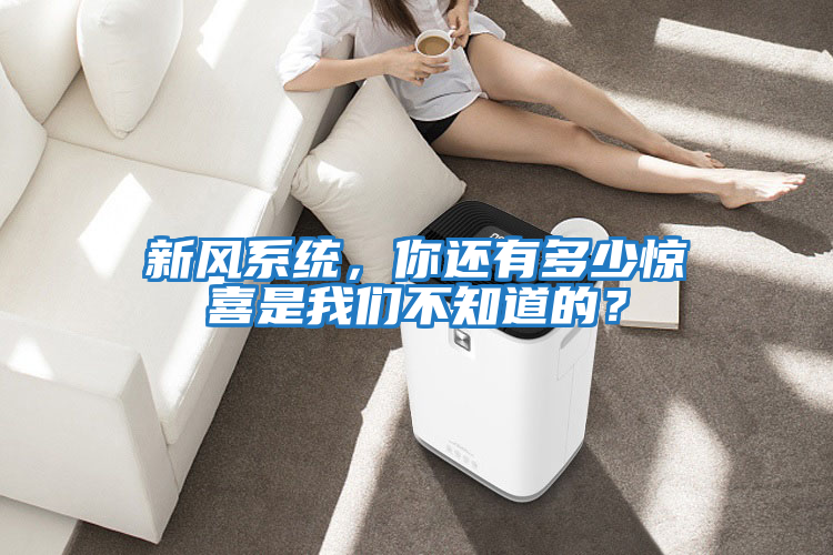 新風系統(tǒng)，你還有多少驚喜是我們不知道的？
