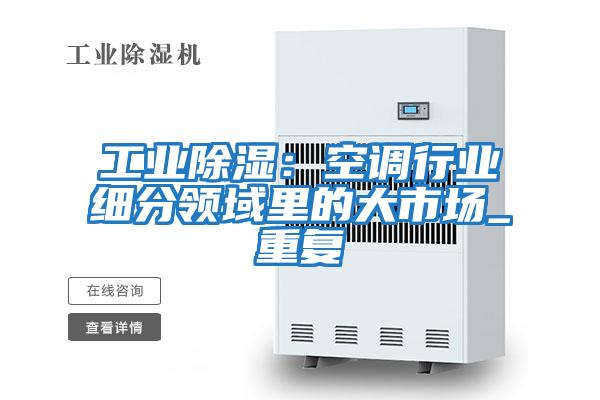 工業(yè)除濕:空調行業(yè)細分領域里的大市場_重復