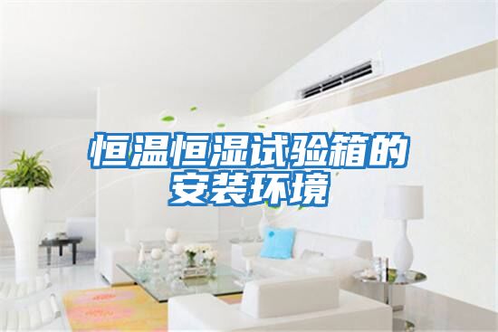 恒溫恒濕試驗箱的安裝環境