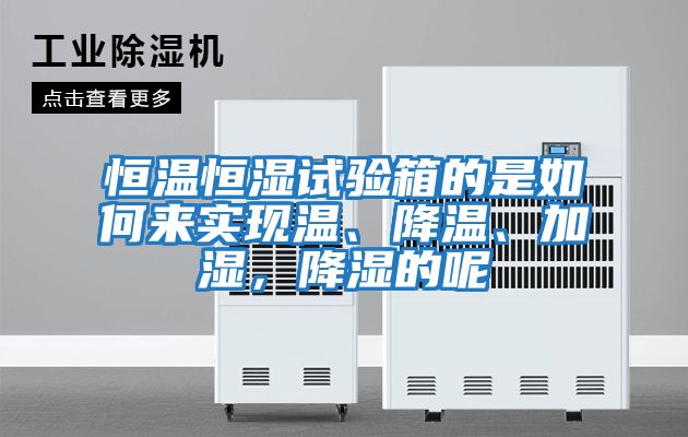 恒溫恒濕試驗箱的是如何來實現溫、降溫、加濕，降濕的呢